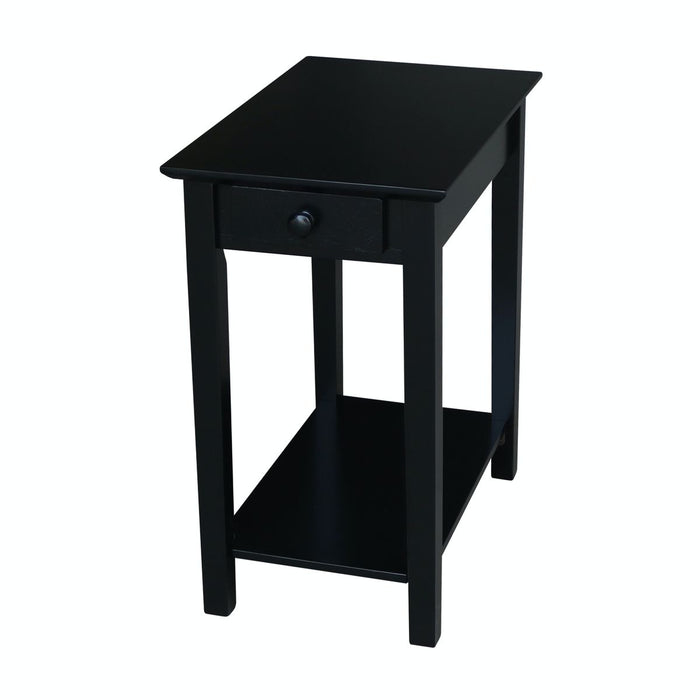 John Thomas Destinations Narrow End Table in Solid Black