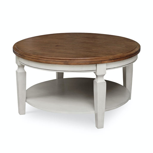 John Thomas Vista Round Coffee Table in Hickory & Shell image