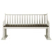 Steve Silver Joanna Bench with Back in Two-tone Ivory and Mocha - Furniture House (VA)