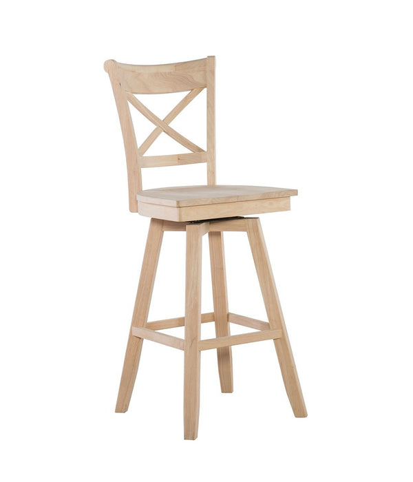 John Thomas Unfinished 30'' Charlotte Swivel Stool (Built) image