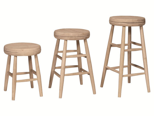 John Thomas Unfinished Scoop Seat Swivel Stools image