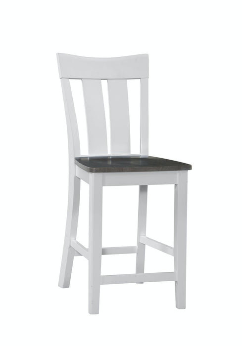 John Thomas Cosmopolitan 24'' Ava Stool in Heather Gray / White image