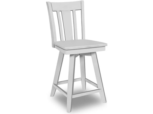 John Thomas Dining Essentials 24'' San Remo Swivel Stool in Pure White image