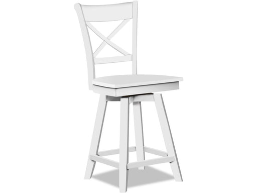 John Thomas Dining Essentials 24'' Charolette Swivel Stool in Pure White image