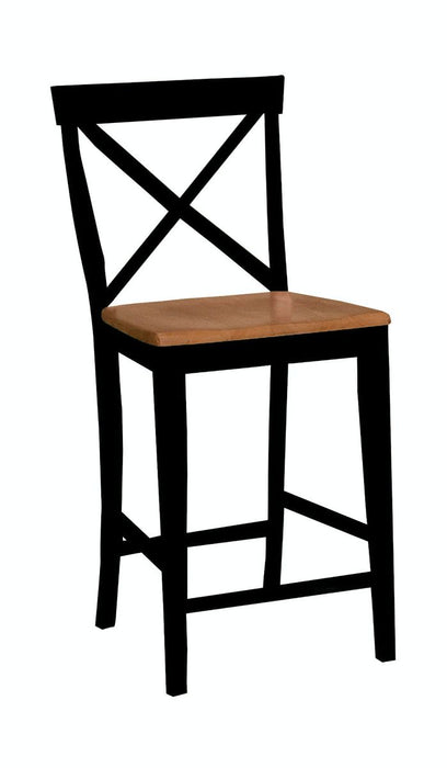John Thomas Dining Essentials X-Back Stool in Black & Cherry image