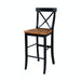 John Thomas Dining Essentials X-Back Stool in Black & Cherry image