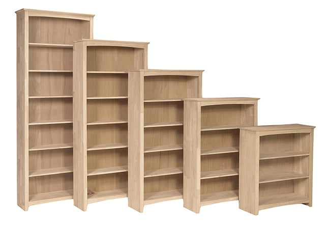 John Thomas Unfinished Shaker Bookcase image