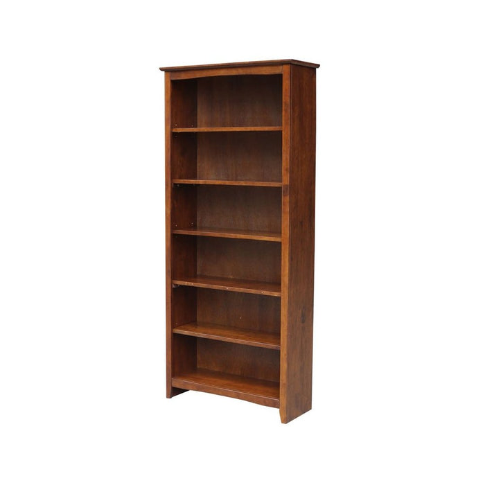John Thomas Furniture Home Accents 72" Shaker Bookcase w/ a Pair of Bookcase Doors in Espresso/322D