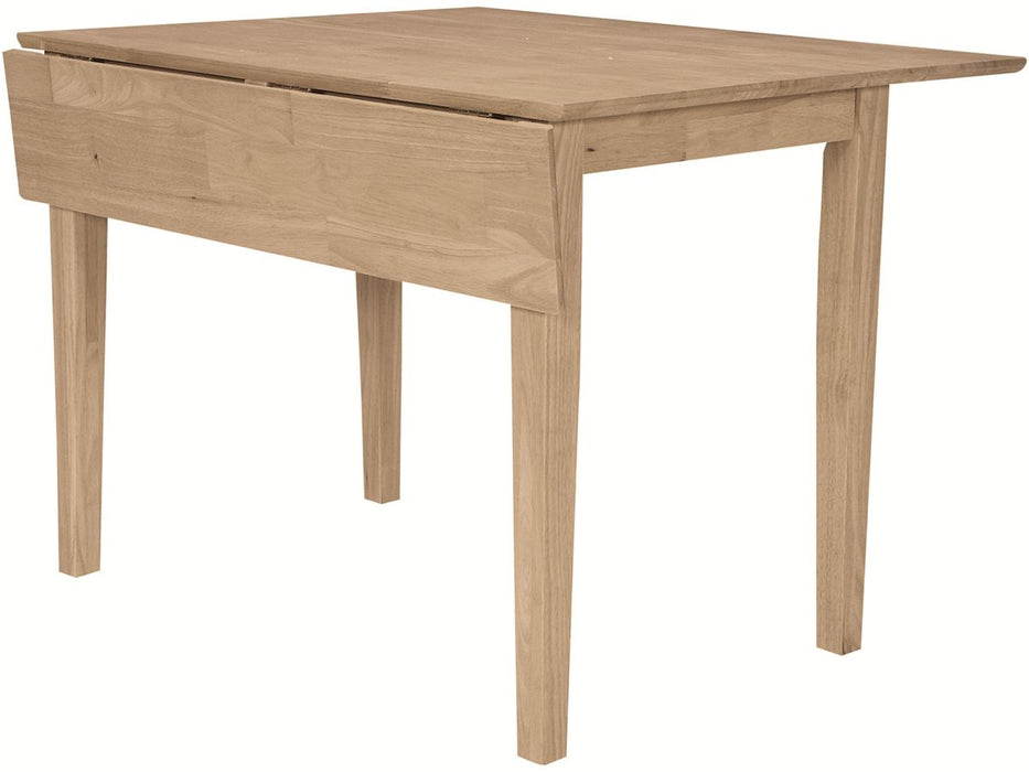 John Thomas Unfinished Square Dropleaf Shaker Table image
