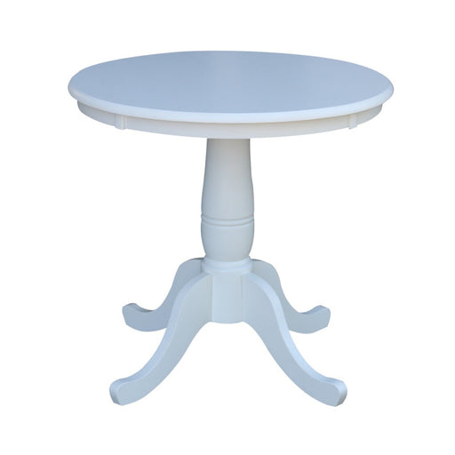 John Thomas Dining Essentials 30'' Pedestal Table in Pure White;T08-30B image