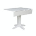 John Thomas Dining Essentials Square Dropleaf Pedestal Table in Pure White image