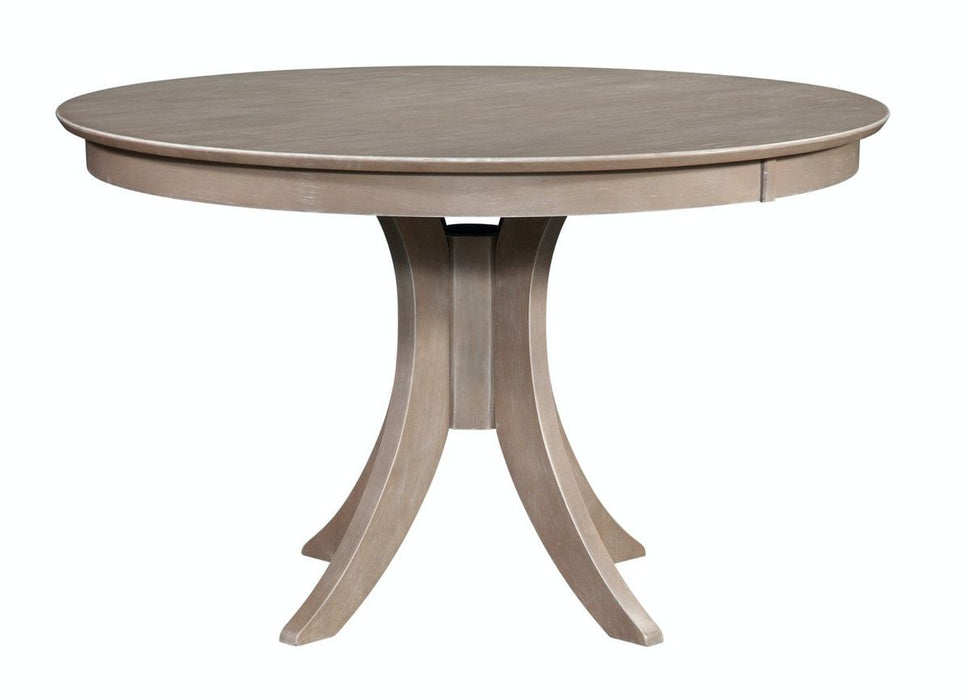John Thomas Cosmopolitan 30'' H Siena Pedestal Table in Taupe Gray image