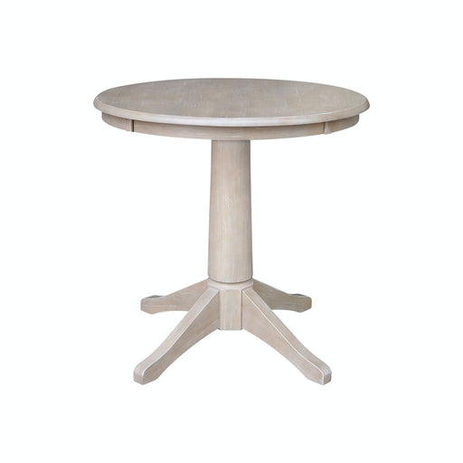 John Thomas Dining Essentials 30'' Pedestal Table in Taupe Gray image
