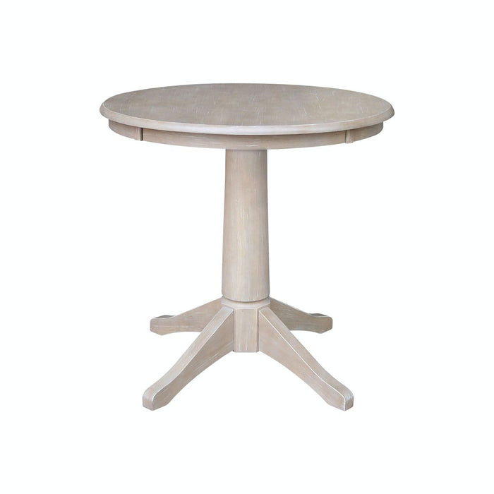 John Thomas Dining Essentials 30'' Pedestal Table in Taupe Gray image