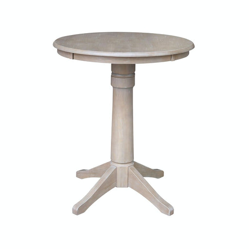 John Thomas Dining Essentials 30'' Pedestal Table in Taupe Gray image