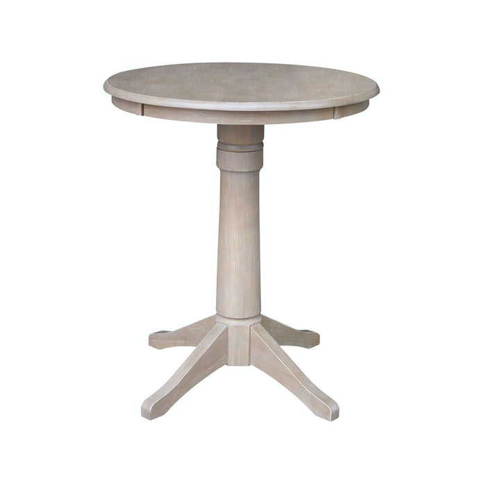 John Thomas Dining Essentials 30'' Pedestal Table in Taupe Gray image