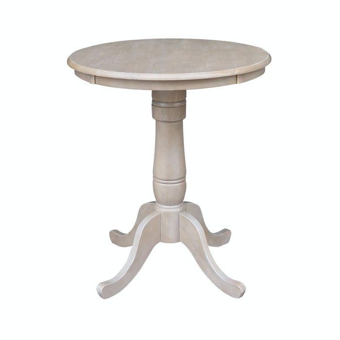 John Thomas Dining Essentials 30'' Pedestal Table in Taupe Gray;T09-30B;T09-6B image