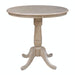 John Thomas Dining Essentials 36'' Pedestal Table in Taupe Gray;T09-30B;T09-6B image