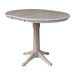 John Thomas Dining Essentials Round Extension Table in Taupe Gray image