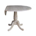 John Thomas Dining Essentials Round Dropleaf Pedestal Table in Taupe Gray image