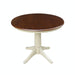 John Thomas Dining Essentials 36'' Pedestal Table in Espresso / Almond image