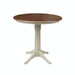 John Thomas Dining Essentials 36'' Pedestal Table in Espresso / Almond image