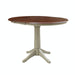 John Thomas Dining Essentials Round Extension Table in espresso/Almond image