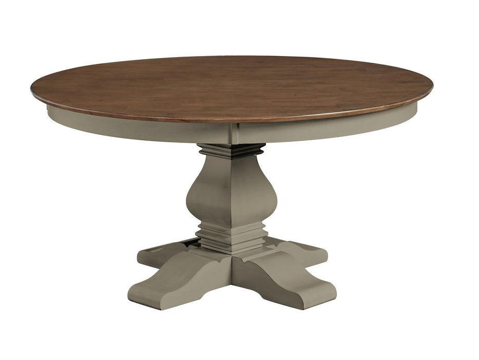 John Thomas Vista 60'' Solid Round Table Top with 30'' Banks Pedestal Base image