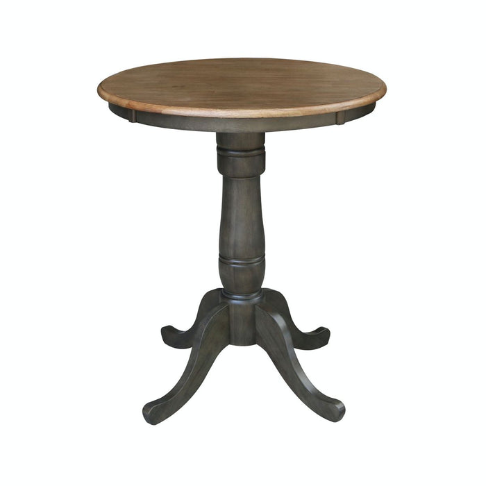 John Thomas Dining Essentials 30'' Pedestal Table in Hickory/Coal image