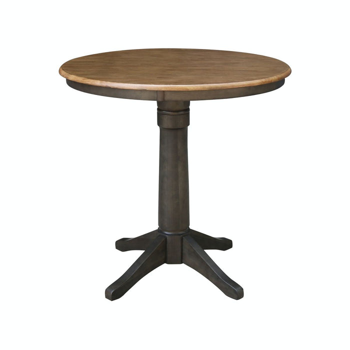 John Thomas Dining Essentials 36'' Pedestal Table in Hickory / Coal image