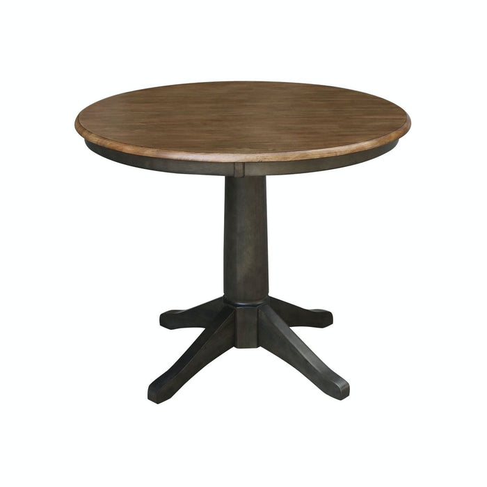John Thomas Dining Essentials 36'' Pedestal Table in Hickory / Coal image