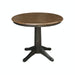 John Thomas Dining Essentials 36'' Pedestal Table in Hickory / Coal image