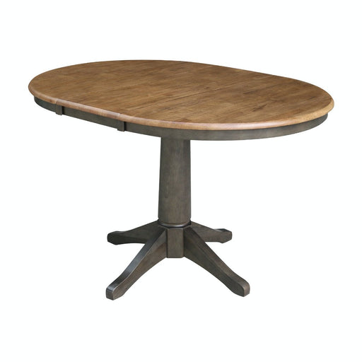 John Thomas Dining Essentials Round Extension Table in Hickory/Coal image
