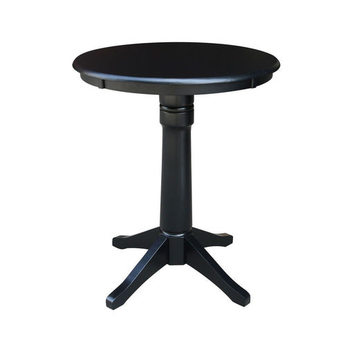 John Thomas Dining Essentials 30'' Pedestal Table in Black image