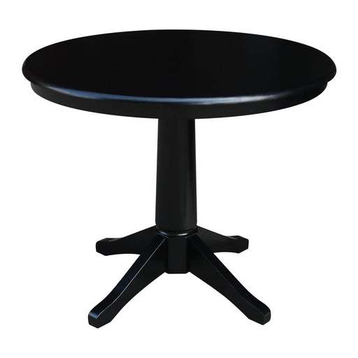 John Thomas Dining Essentials 36'' Pedestal Table in Black image