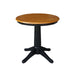 John Thomas Dining Essentials 30'' Pedestal Table in Cherry / Black image