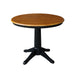 John Thomas Dining Essentials 36'' Pedestal Table in Cherry / Black image