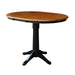John Thomas Dining Essentials Round Extension Table in Cherry/Black image