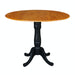 John Thomas Dining Essentials Round Dropleaf Pedestal Table in Cherry / Black image