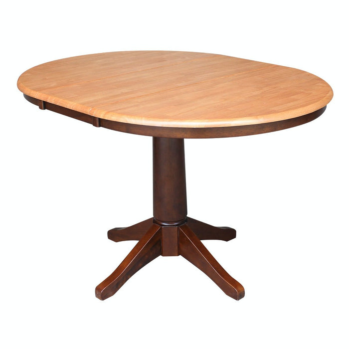 John Thomas Dining Essentials Round Extension Table in Cinnamon/Espresso image