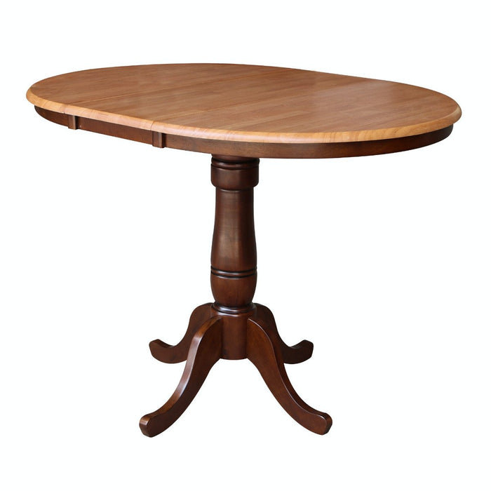 John Thomas Dining Essentials Round Extension Table in Cinnamon/Espresso image