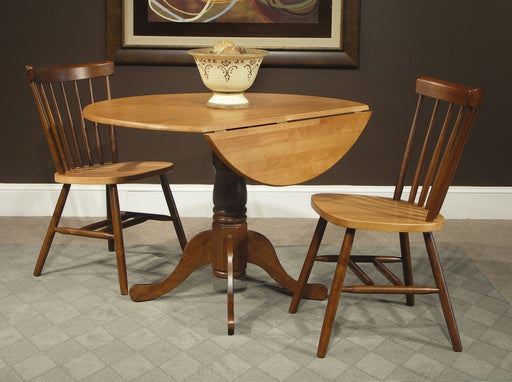 John Thomas Furniture Dining Essentials 42" Dropleaf Round Table in Cinnamon/Espresso image