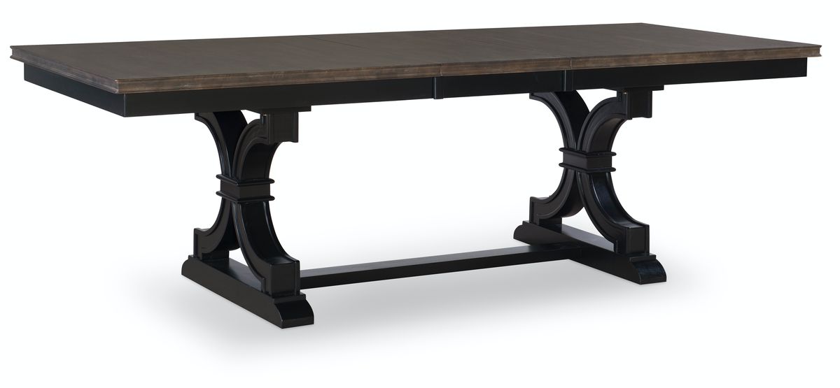 John Thomas Cosmopolitan Extension Table in Heather Coal & Black image