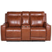 Steve Silver Natalia Leather Dual Power Reclining Console Loveseat in Coach - Furniture House (VA)