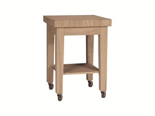 John Thomas Unfinished Castored Kitchen Work Center - Real Butcher Top image