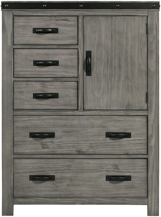 Elements International Wade Door Chest in Gray image