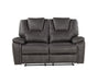 Steve Silver Katrine Manual Reclining Loveseat in Charcoal - Furniture House (VA)