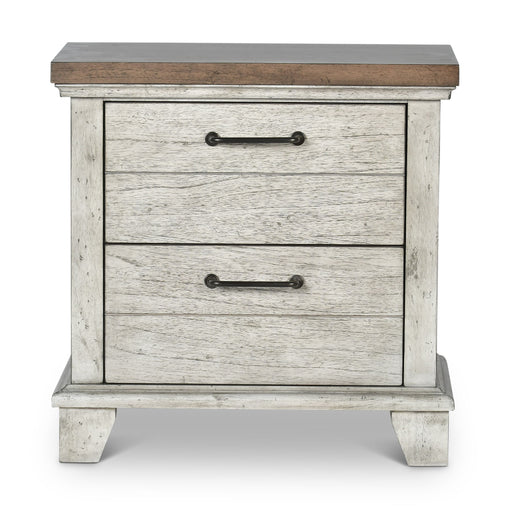 Steve Silver Bear Creek 2 Drawer Nightstand in White Smoke - Furniture House (VA)